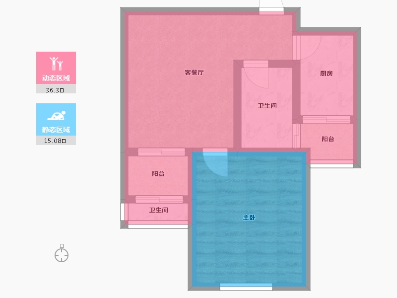 上海-上海市-汇福家园兴盛里（北区）-45.00-户型库-动静分区