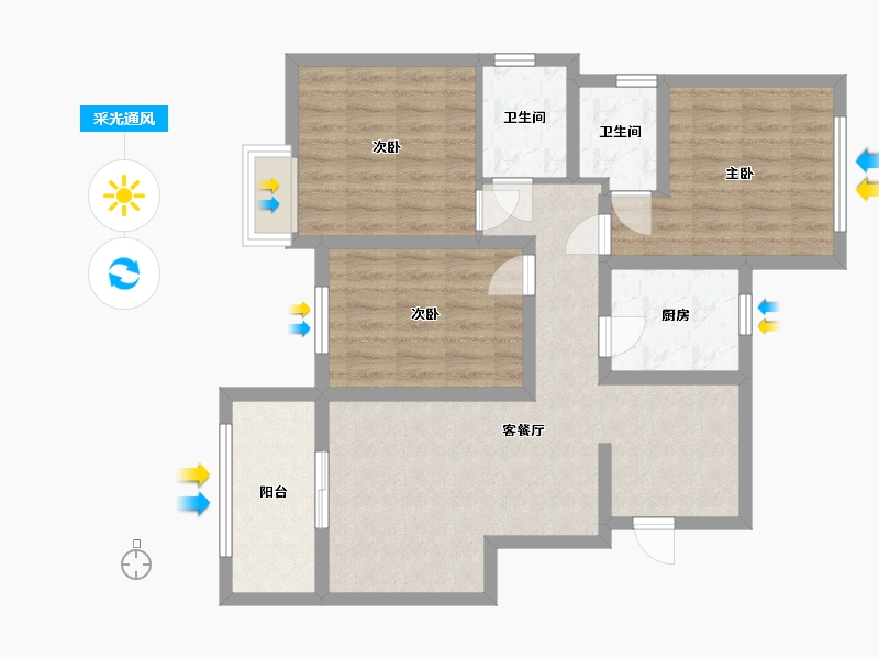 江西省-上饶市-紫阳御景-89.00-户型库-采光通风