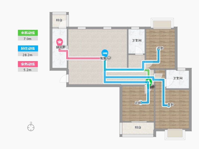 福建省-泉州市-溜石花园二期-98.73-户型库-动静线