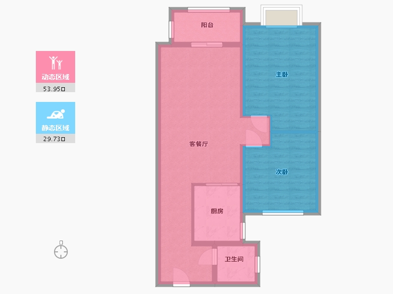 陕西省-西安市-西港碧水湾-76.00-户型库-动静分区