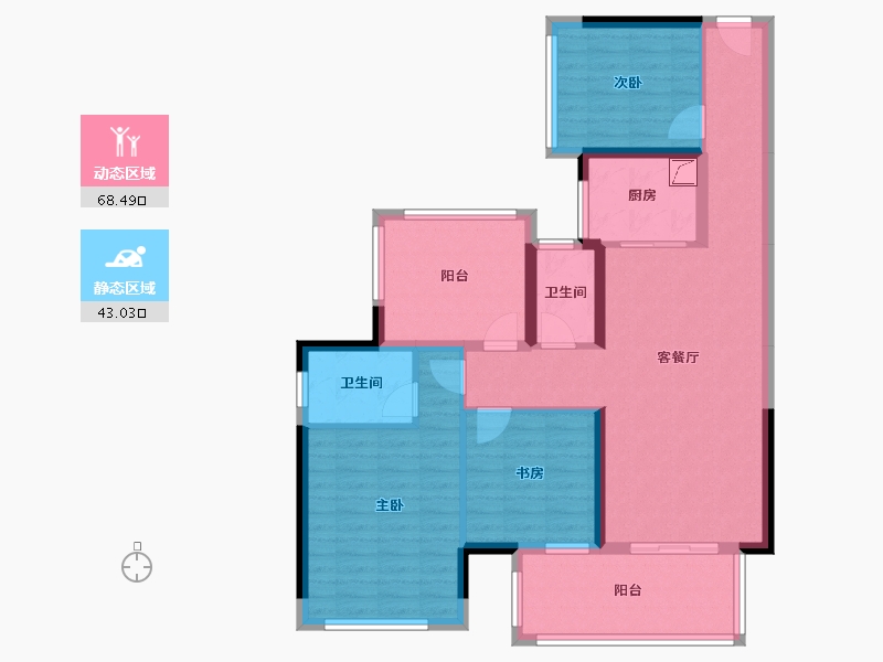 广西壮族自治区-南宁市-城建龙腾学府-107.00-户型库-动静分区