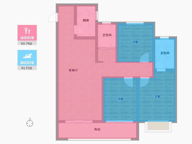 山东省-潍坊市-南阳澜庭-101.00-户型库-动静分区