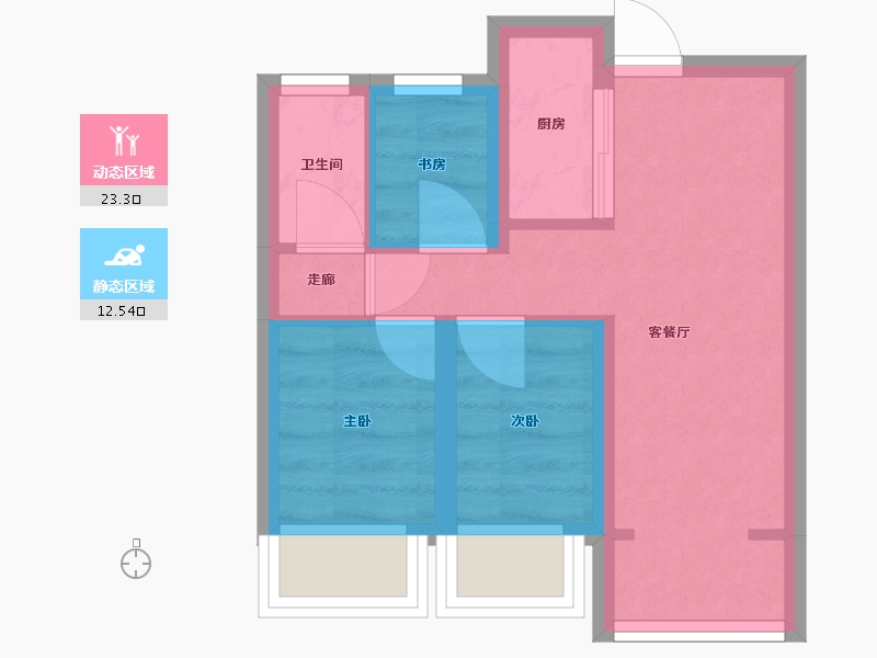 河南省-郑州市-亚星溱水府-77.70-户型库-动静分区