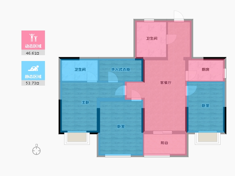 山西省-晋中市-望府-87.00-户型库-动静分区