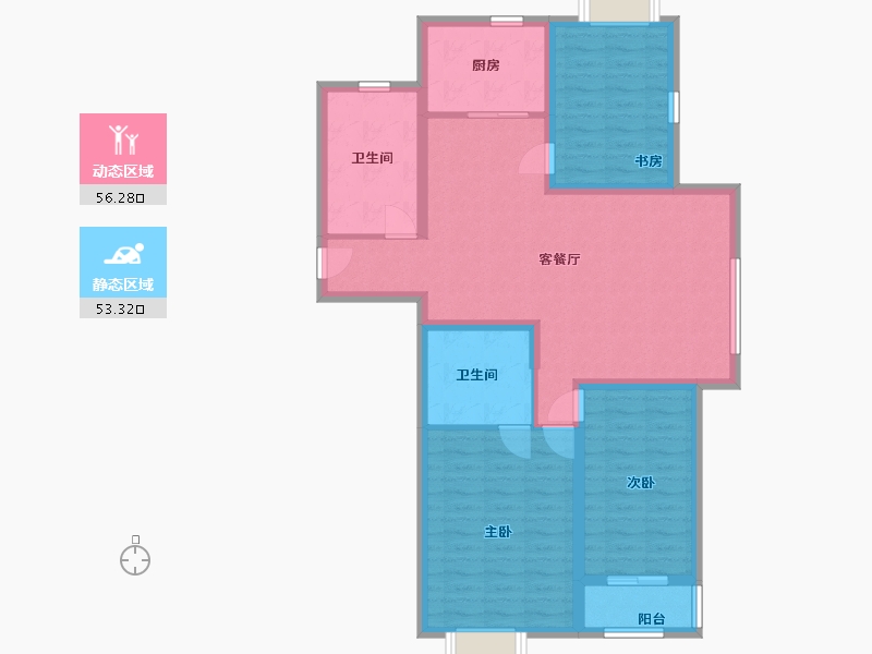 山东省-青岛市-馨和小区-98.00-户型库-动静分区