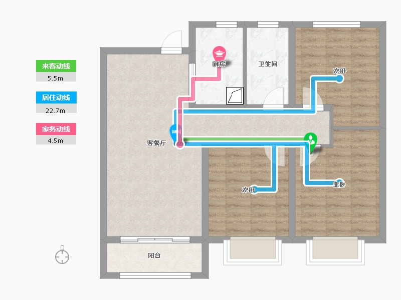 河北省-衡水市-天正和平里-80.00-户型库-动静线