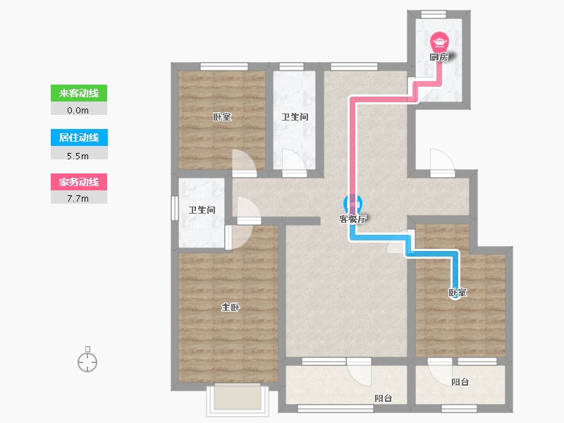 河北省-邢台市-北海十六号-110.00-户型库-动静线