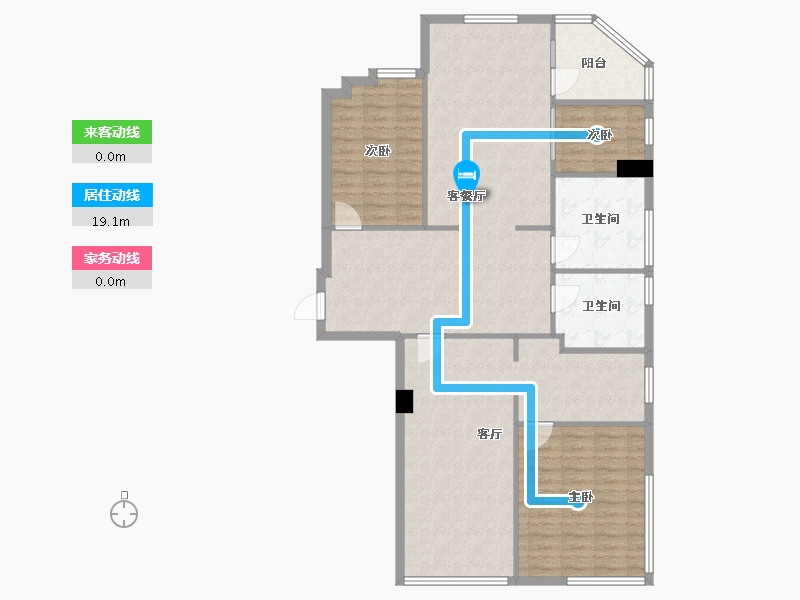 湖北省-武汉市-西斯莱公馆-130.00-户型库-动静线