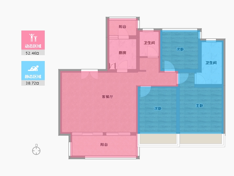 安徽省-六安市-万瑞天赋未来-80.00-户型库-动静分区