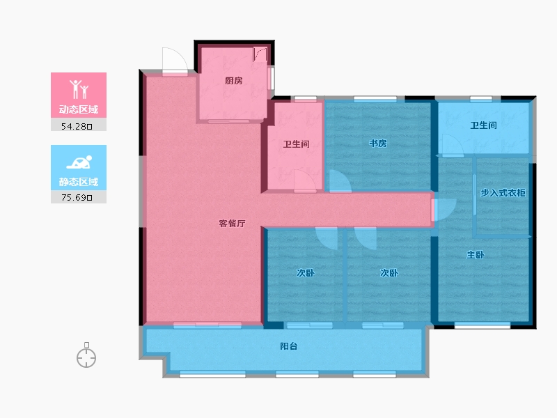 福建省-泉州市-龙湖春江天境-117.00-户型库-动静分区