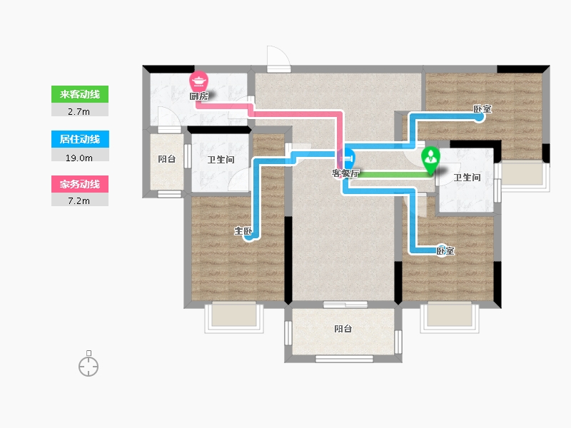 广东省-中山市-合生帝景城-89.85-户型库-动静线