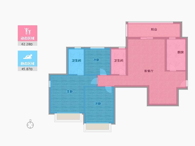 贵州省-贵阳市-恒大南明御府-97.00-户型库-动静分区