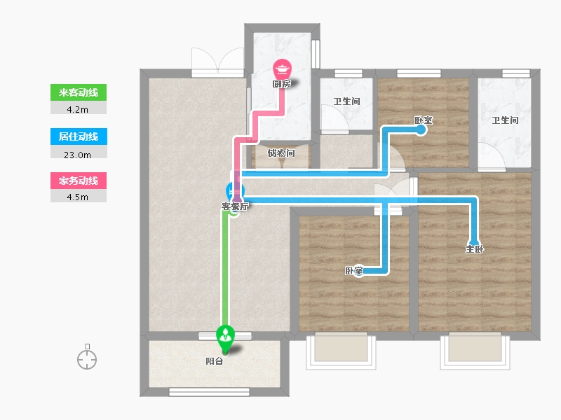 河南省-平顶山市-万盛公馆-80.28-户型库-动静线