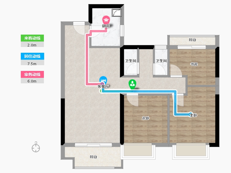 江西省-抚州市-当代阅MOMA-73.00-户型库-动静线