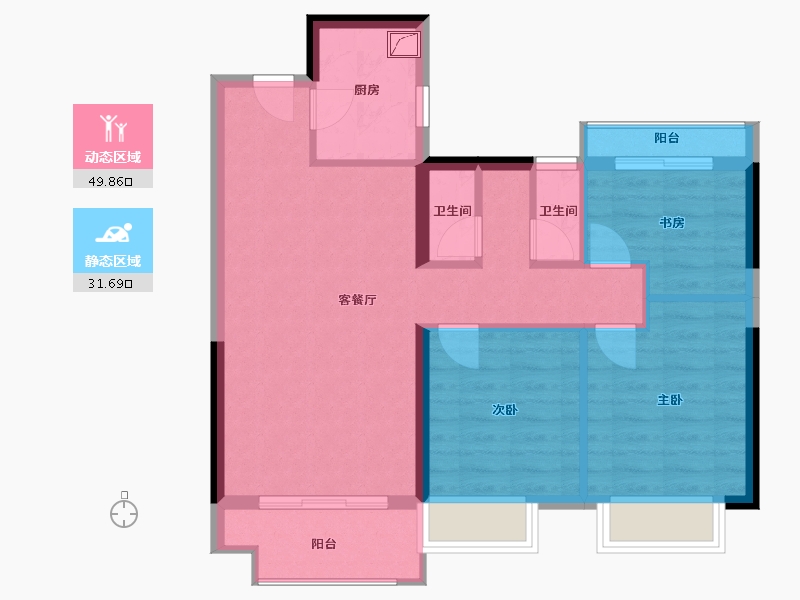 江西省-抚州市-当代阅MOMA-73.00-户型库-动静分区