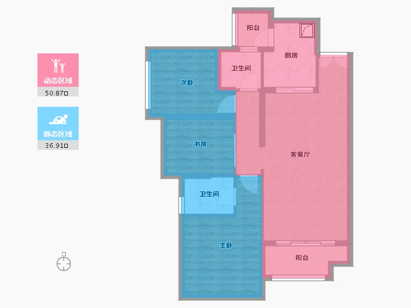 广东省-江门市-岭江一品-85.00-户型库-动静分区