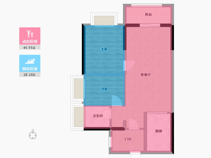 广东省-广州市-富力南驰富颐华庭-62.00-户型库-动静分区