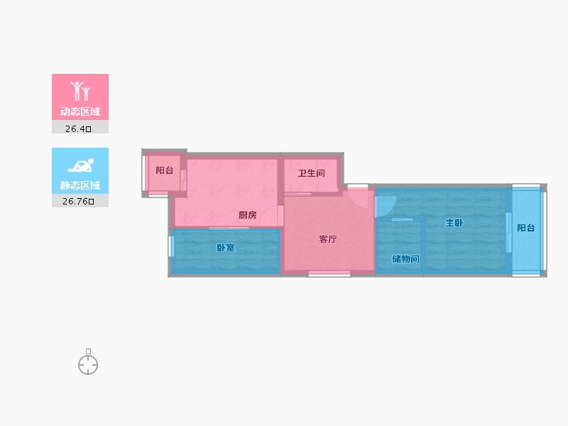 北京-北京市-双龙南里-40.00-户型库-动静分区