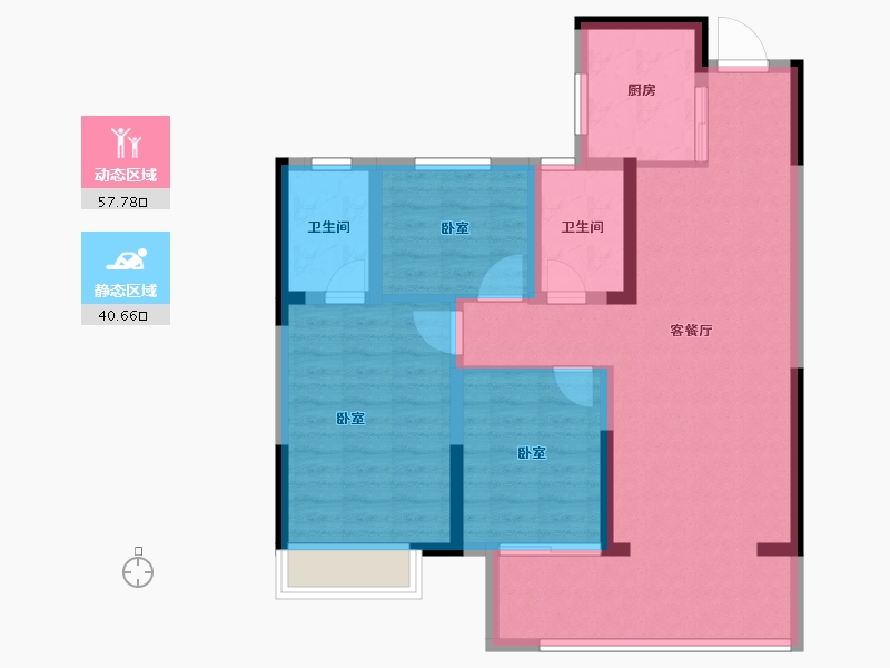 江苏省-常州市-铂悦春秋-88.06-户型库-动静分区