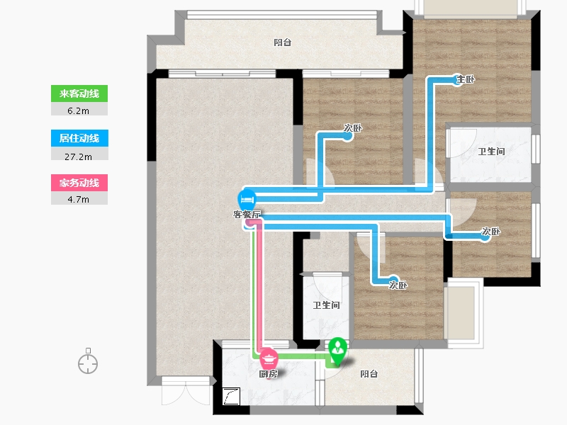 重庆-重庆市-旺龙湖-110.00-户型库-动静线