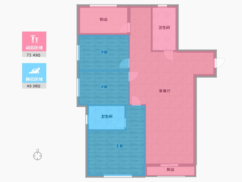 台湾省-台北市-森闊-113.00-户型库-动静分区