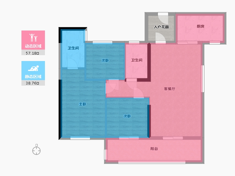 贵州省-铜仁市-金府壹号-92.00-户型库-动静分区