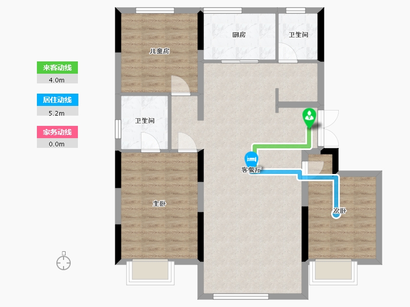 吉林省-长春市-保利和光尘樾-101.00-户型库-动静线