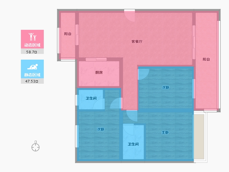 安徽省-六安市-碧桂园-108.00-户型库-动静分区