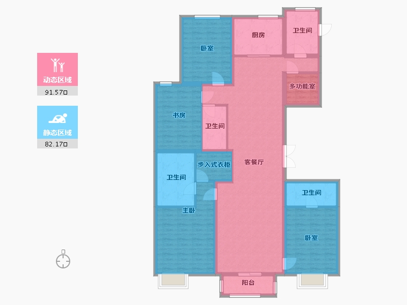 北京-北京市-北京金茂府-150.00-户型库-动静分区