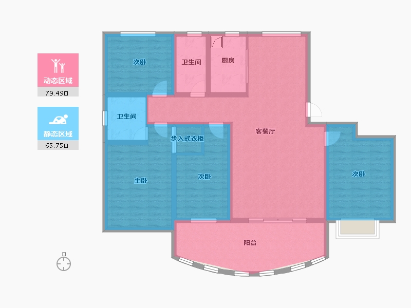 山东省-济宁市-学府花园-131.00-户型库-动静分区