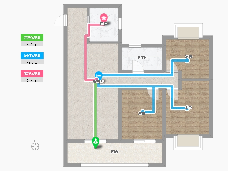 江苏省-苏州市-都会上品花园-77.00-户型库-动静线