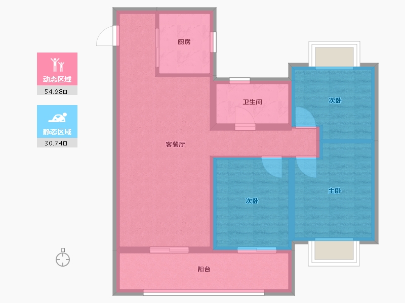 江苏省-苏州市-都会上品花园-77.00-户型库-动静分区