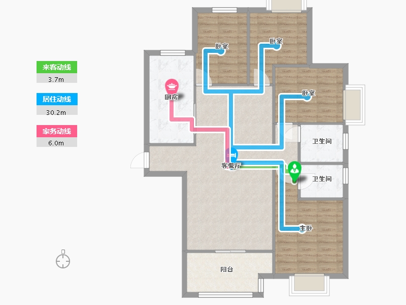 江苏省-苏州市-可逸兰亭-100.00-户型库-动静线