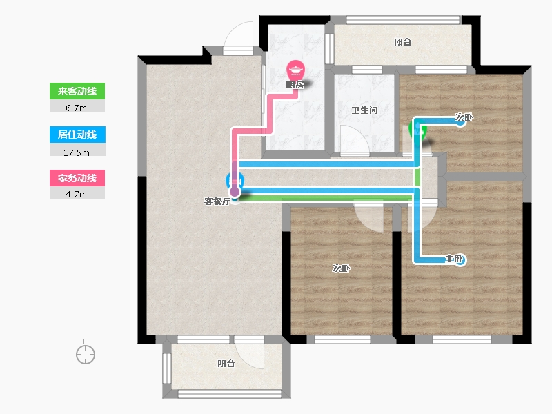 山东省-济宁市-小屯嘉苑-90.00-户型库-动静线