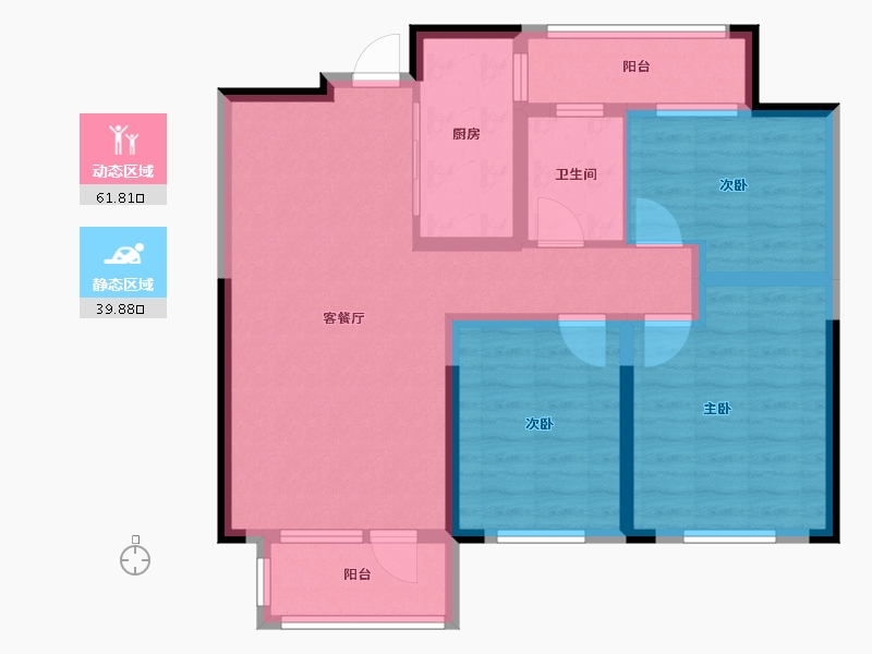 山东省-济宁市-小屯嘉苑-90.00-户型库-动静分区