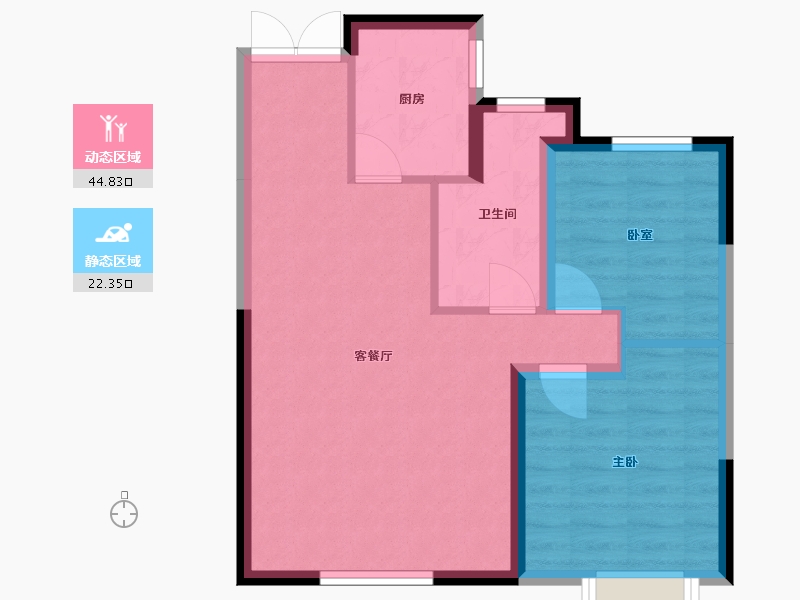 内蒙古自治区-通辽市-林语江南-72.00-户型库-动静分区