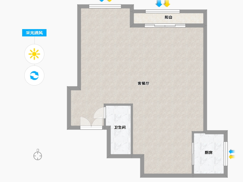 广东省-深圳市-深铁万科瑧湾汇-87.00-户型库-采光通风