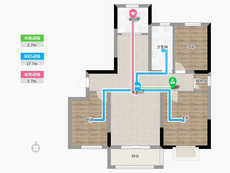 山东省-菏泽市-学府名都-96.00-户型库-动静线