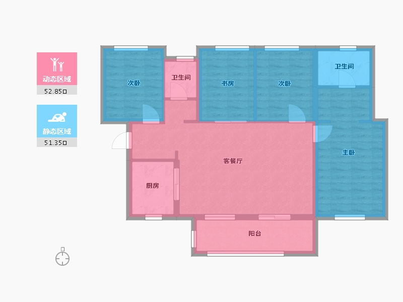 广西壮族自治区-南宁市-万科金域滨江-99.00-户型库-动静分区