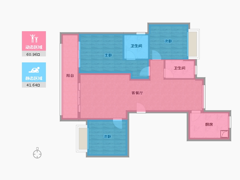 湖北省-武汉市-融创望江府-97.15-户型库-动静分区