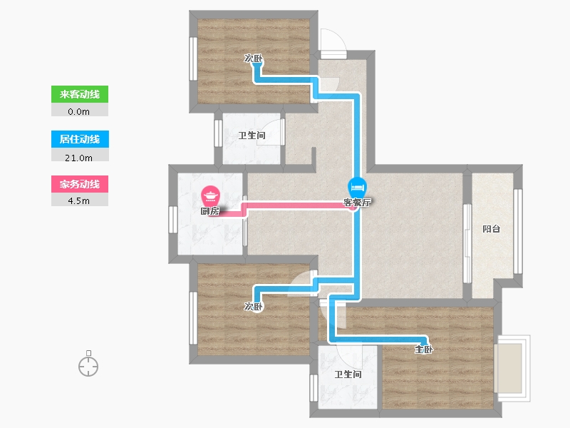 陕西省-西安市-三迪·曲江香颂枫丹-80.00-户型库-动静线