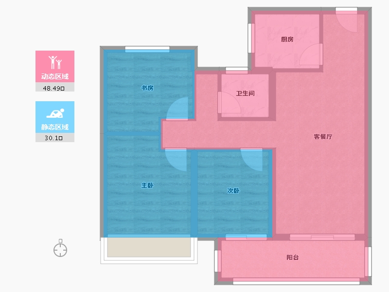 江苏省-徐州市-千禧城-74.54-户型库-动静分区