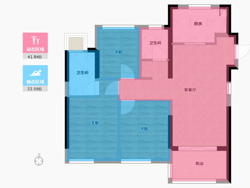 福建省-福州市-星璟原-65.91-户型库-动静分区