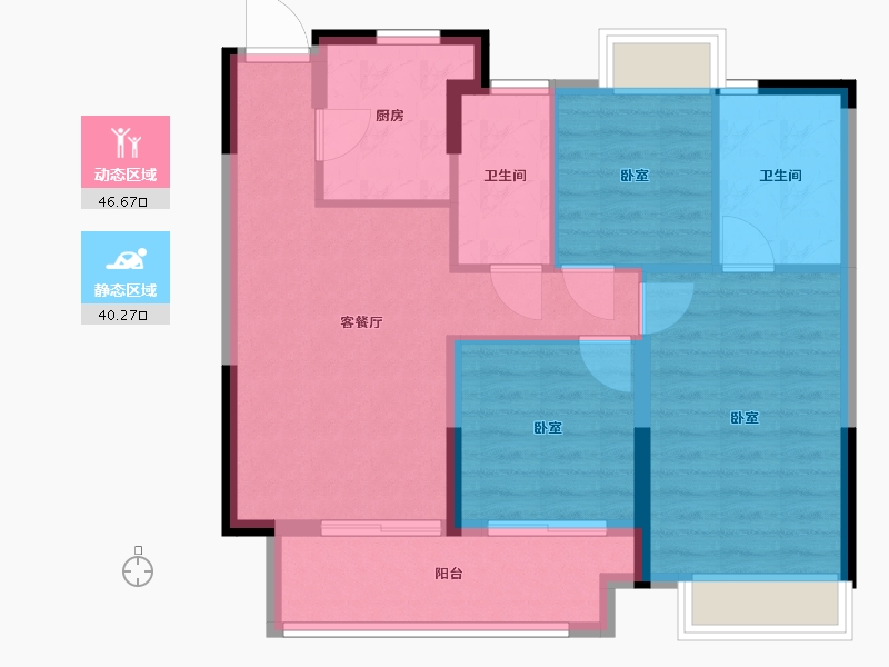 江苏省-常州市-璞悦缦宸-78.00-户型库-动静分区