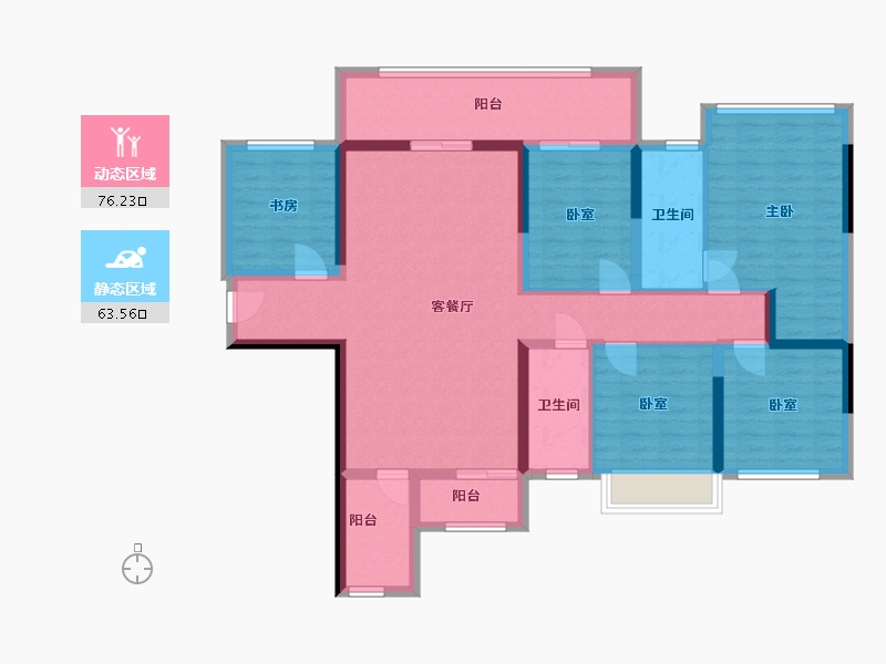 广西壮族自治区-河池市-都安天润城-120.00-户型库-动静分区