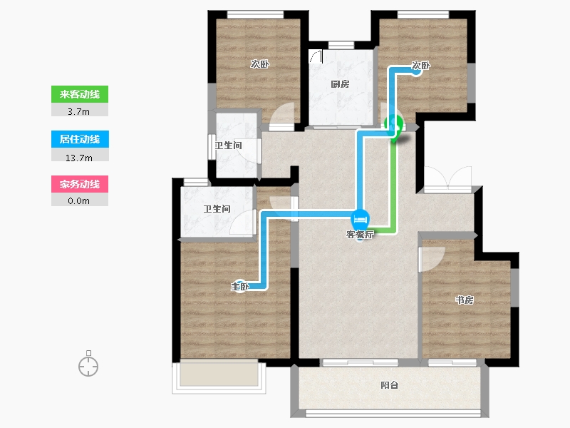 江苏省-徐州市-金泰悦城-120.00-户型库-动静线