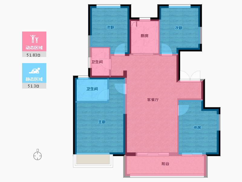 江苏省-徐州市-金泰悦城-120.00-户型库-动静分区