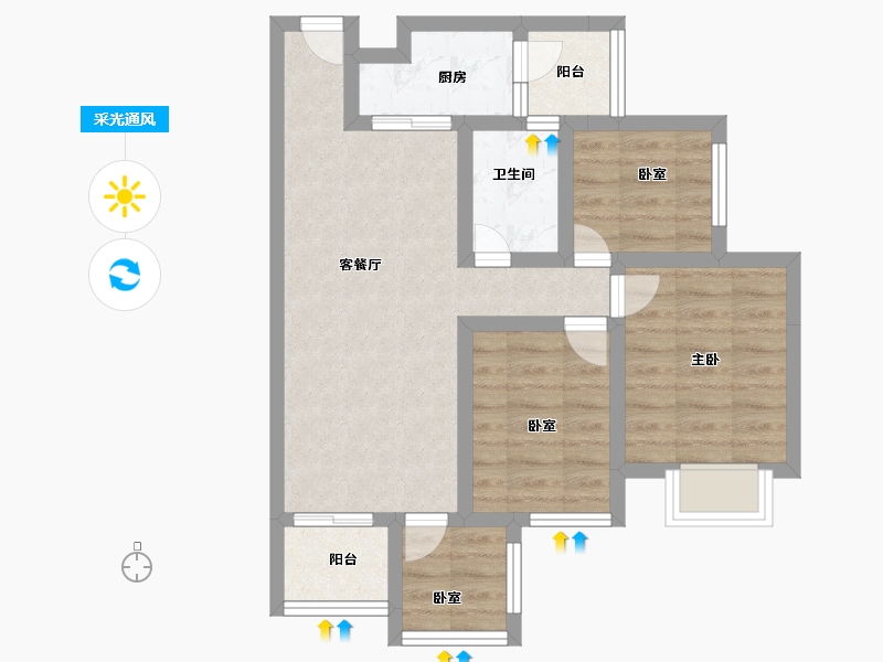 广东省-中山市-美林假日-南区-77.84-户型库-采光通风