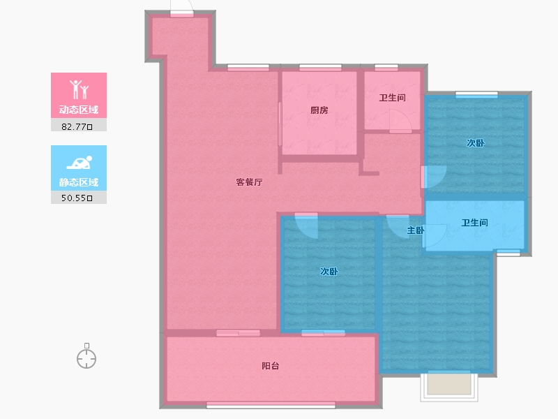 江苏省-泰州市-新城·丹霞花园-120.00-户型库-动静分区