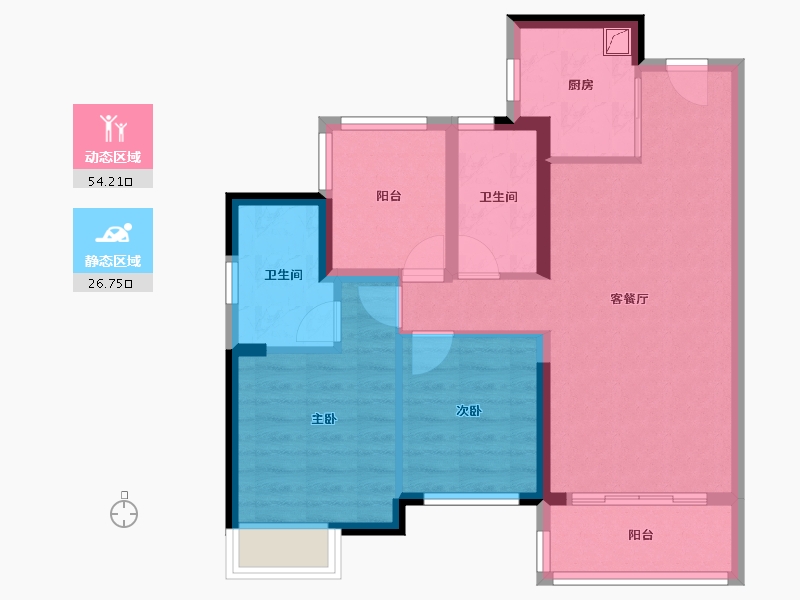 广东省-佛山市-华润置地悦里-73.83-户型库-动静分区